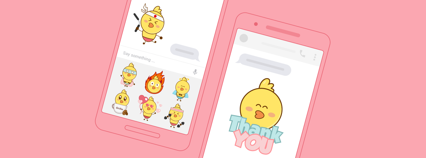 Messenger sticker chick
