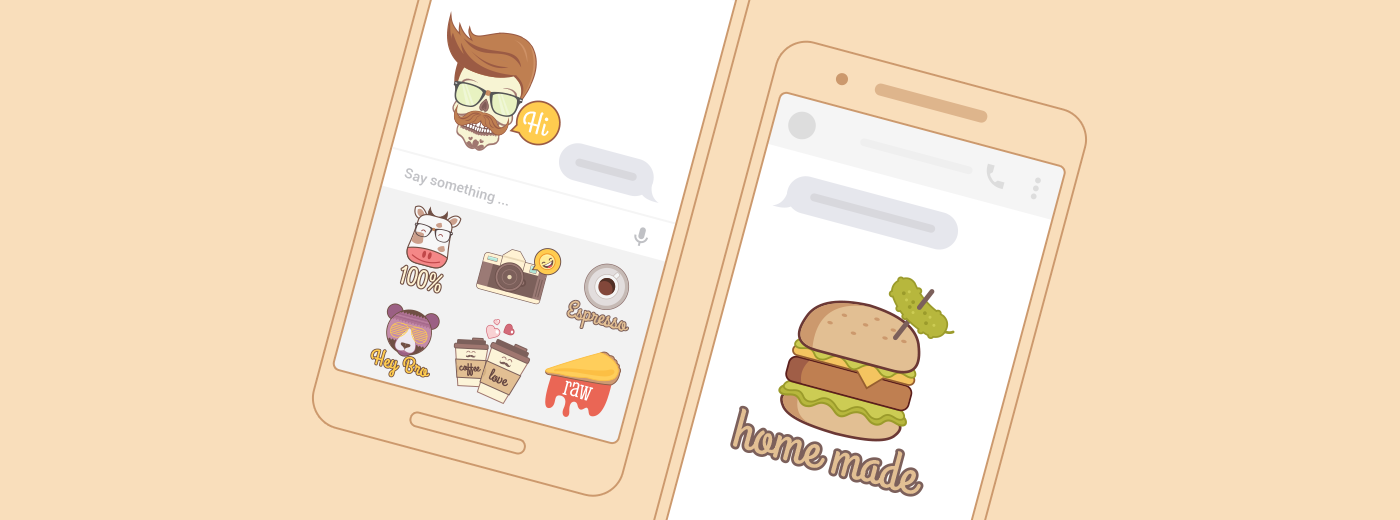 Messenger sticker hipster